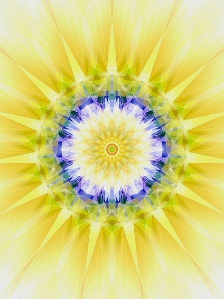 Mandala digital art 'Healing sun' by Ivonne Fuhren- van de Kerkhof