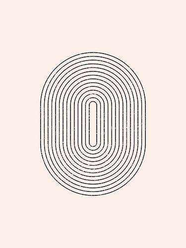 Geometrische gewelfde vormen met vintage textuur