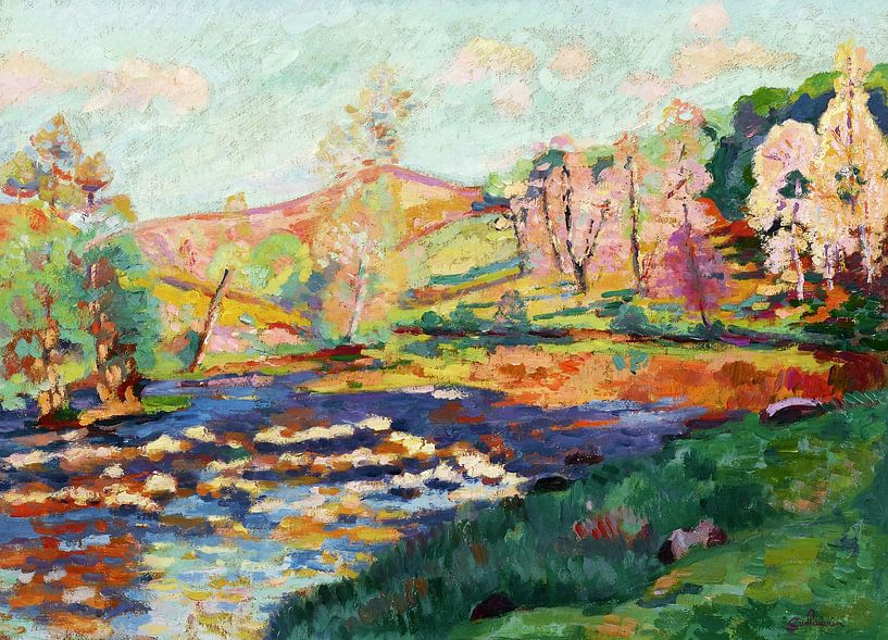 Armand Guillaumin,Orange Landschaft von finemasterpiece