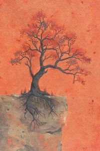 Baum an Felswand