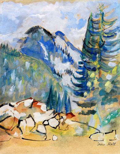 Berglandschap I, OSKAR MOLL, Um 1920