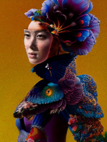 Vandaag ben ik zo. Meisje met een gezichtsmasker.