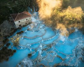 Thermal spring in the Italian countryside by Erel Turkay