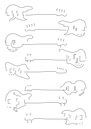 Silhouetten von Bassgitarren von Drawn by Johan Miniaturansicht