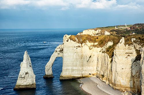 L'aiguille bij Étretat (Normandië, Frankrijk)