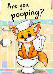 Leuke Fennec Fox Grappige Meme "Are You Pooping"