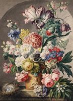 Stilleven met bloemen in een pot, Oswal Wijnen, Oswald