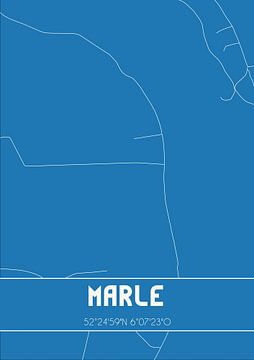 Blauwdruk | Landkaart | Marle (Overijssel) van Rezona