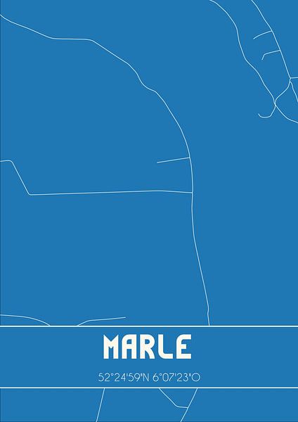 Blueprint | Map | Marle (Overijssel) by Prints of Place