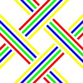 No Crossing | CutOut | S=2 | Color=4 | RGBY | Center=Yellow von Gerhard Haberern