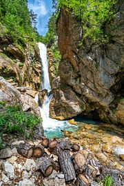 A view of the Tschaukofall waterfall in Austria by Andreas Völkel