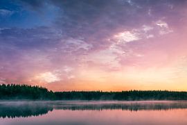 Foggy morning at Lake Tiken 01 by ahafineartimages