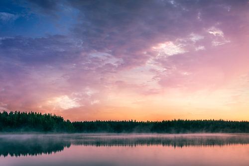Matin brumeux au lac Tiken 01