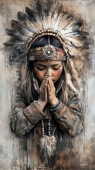 indiaan in Da Vinci stijl