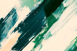 Abstract colour explosion in green and beige by Poster Art Shop