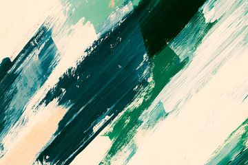 Abstract colour explosion in green and beige by Poster Art Shop