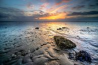 Waddenzee met slikken en zonsondergang van Fotografiecor .nl thumbnail