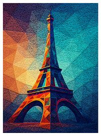 Eiffel-Geometrie: Abstrakte Turmkunst von Nissa Ridawati