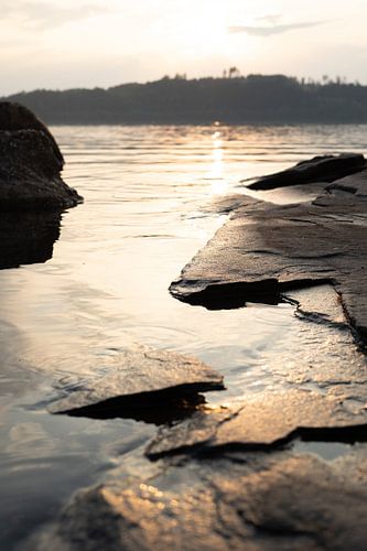 Coucher de soleil au lac