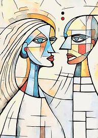 abstracte paren, motief 1