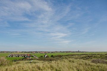 Zicht op Hollum, Ameland van Greet ten Have-Bloem