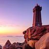 Phare de Ploumanac'h ou Phare de Men Ruz sur la côte de granit rose en Bretagne sur Sjoerd van der Wal Photographie