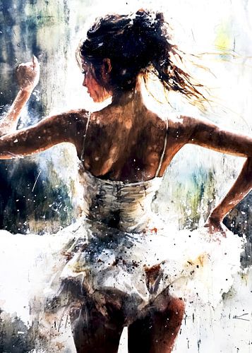 Danser aquarel schilderij #danser