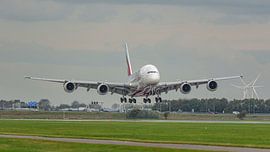Emirates Airbus A380 Passagierflugzeug. von Jaap van den Berg
