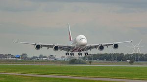 Emirates Airbus A380 Passagierflugzeug.