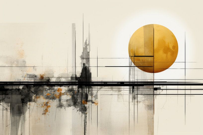 Modern abstract with gold accent by Studio Allee