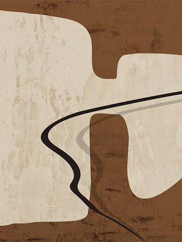 Moderne organische geometrische abstracte kunst