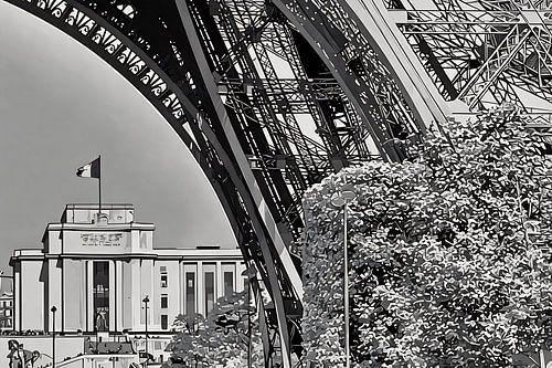 Eiffeltoren en Franse vlag