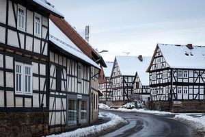 Herleshausen Fachwerkhäuser im Winter