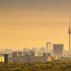 Berlin Fernsehturm mit City-Skyline von Frank Herrmann