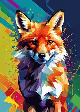 Rode vos Pop Art van MIROKKU