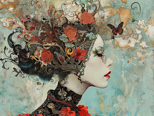 Woman | Beauty amidst Blossoms