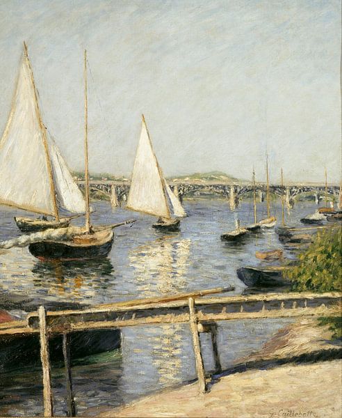 Segelboote in Argenteuil, Gustave Caillebotte von Meisterhafte Meister