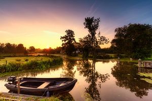 Le bateau du fermier dans le polder