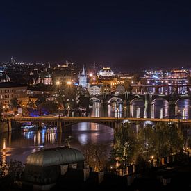 Prague  by Night by Jacqueline Lopez Perez