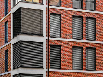 Contrasterende gevels van moderne architectuur van Mixed media vector arts
