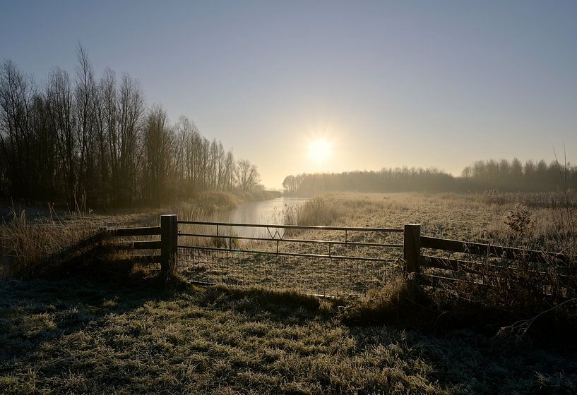 Een frisse morgen in december van Hilde Remerie Photography and digital art