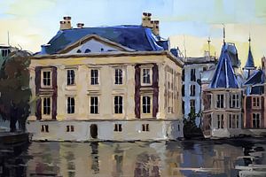 Peinture Mauritshuis et la tourelle à La Haye sur Anton de Zeeuw