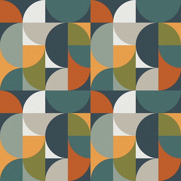 Geometrische compositie in Bauhaus-stijl van Moonheart Artworks