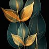 Feuilles d'or sur Steinfox Art