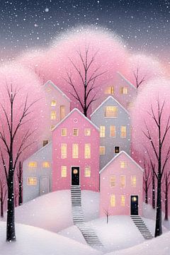 Paysage hivernal de conte de fées