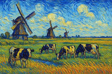 Nederlands landschap schilderij van Johannes