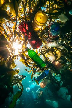 Underwater world full of plastic waste by Poster Art Shop
