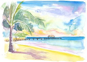 Einsame Vibes am Pigeon Point Beach Trinidad Tobago von Markus Bleichner