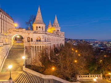 Blue hour at the Fisherman's Bastion in Budapest
