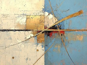 Abstract Geel en Blauw van Zen en Meer